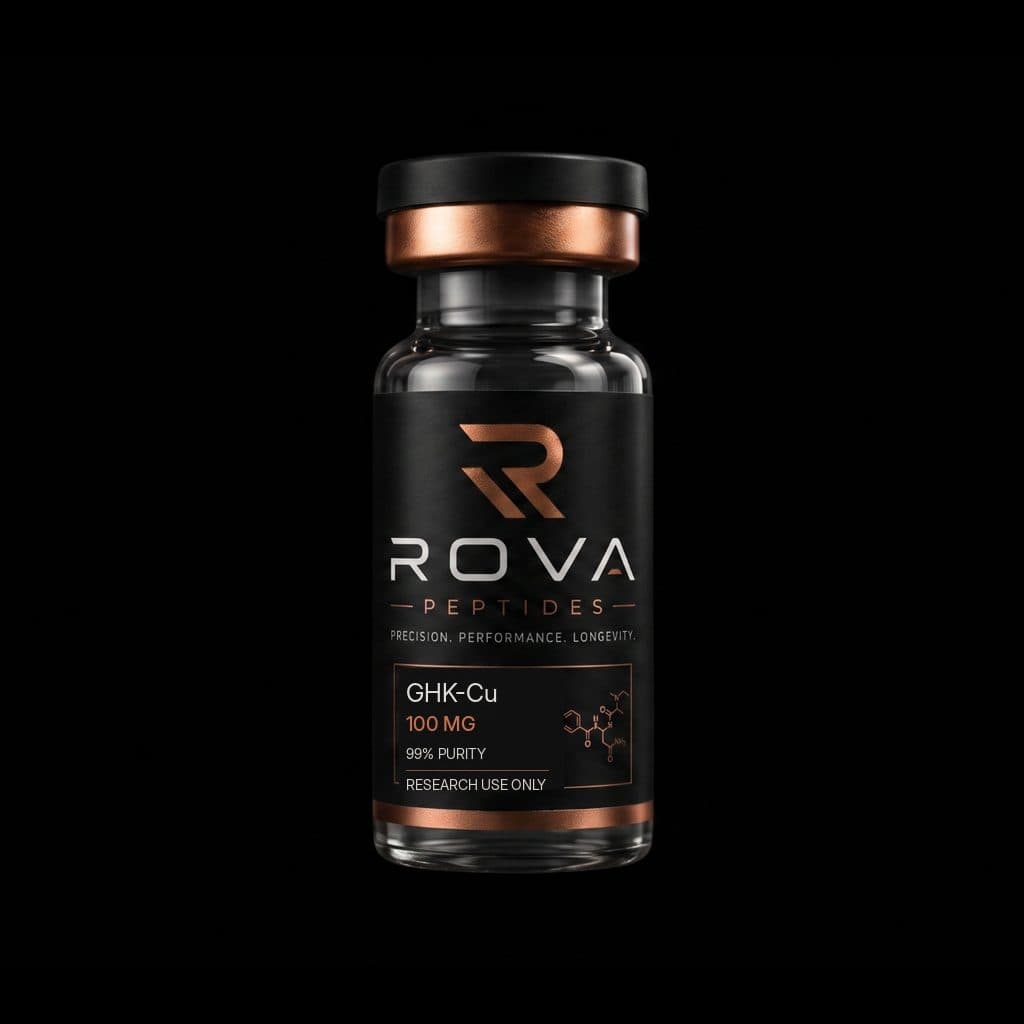 GHK-Cu (Copper Tripeptide-1) research peptide — 100 mg, 99% purity, batch RV-GHK-2377