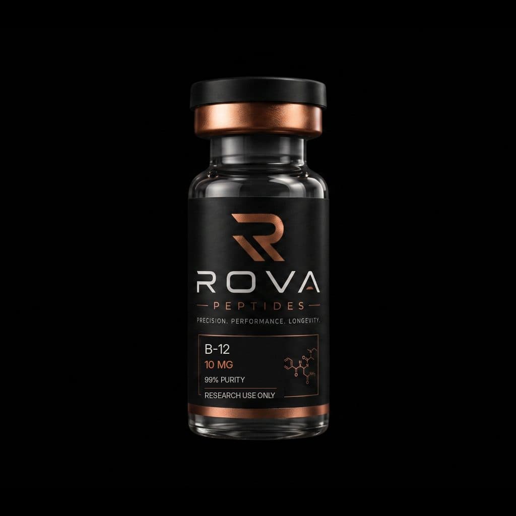 Vitamin B-12 (Methylcobalamin) research peptide — 10 mg, 99% purity, batch RV-B12-2390